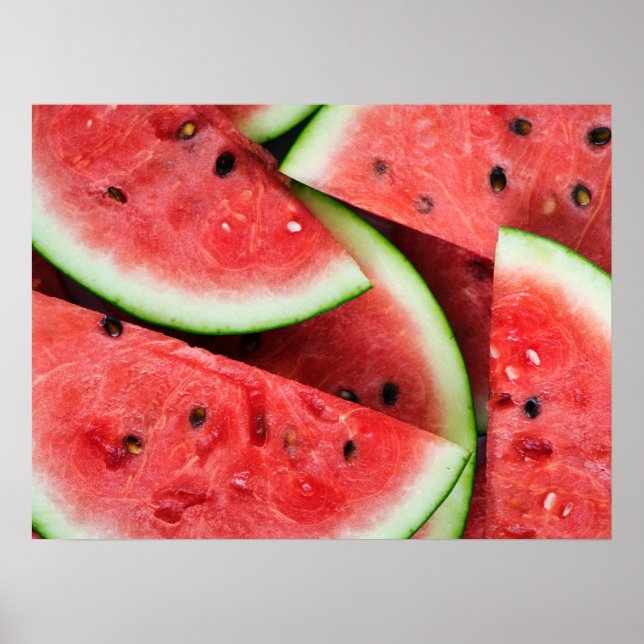 Sommartid Kall Watermelon Slices Poster (Framsidan)
