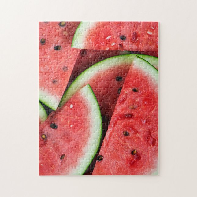 Sommartid Kall Watermelon Slices Pussel (Vertikal)