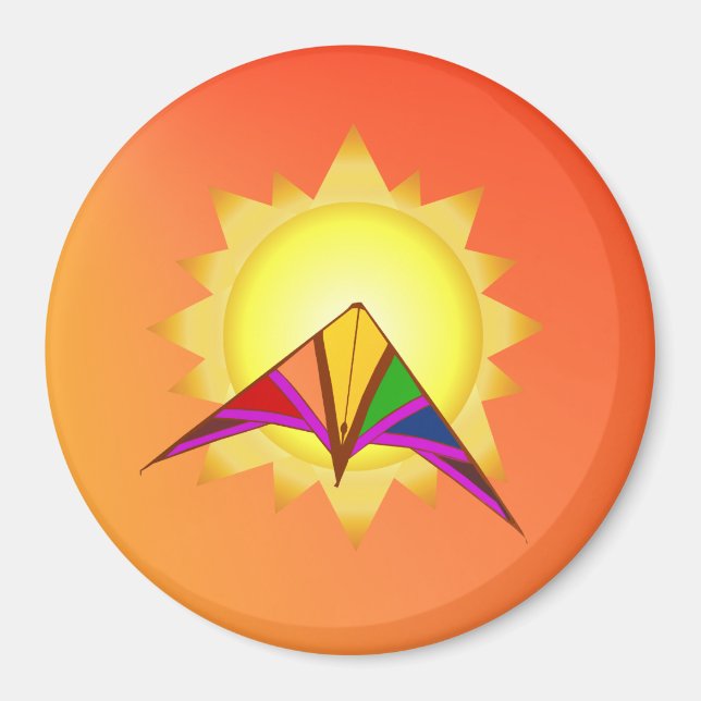 Sommartid Kite Magnet (Framsidan)