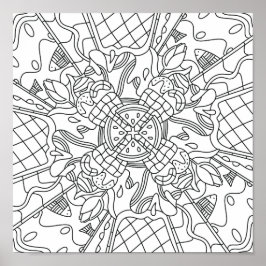 Sommartid: Kreativ och färgning Poster