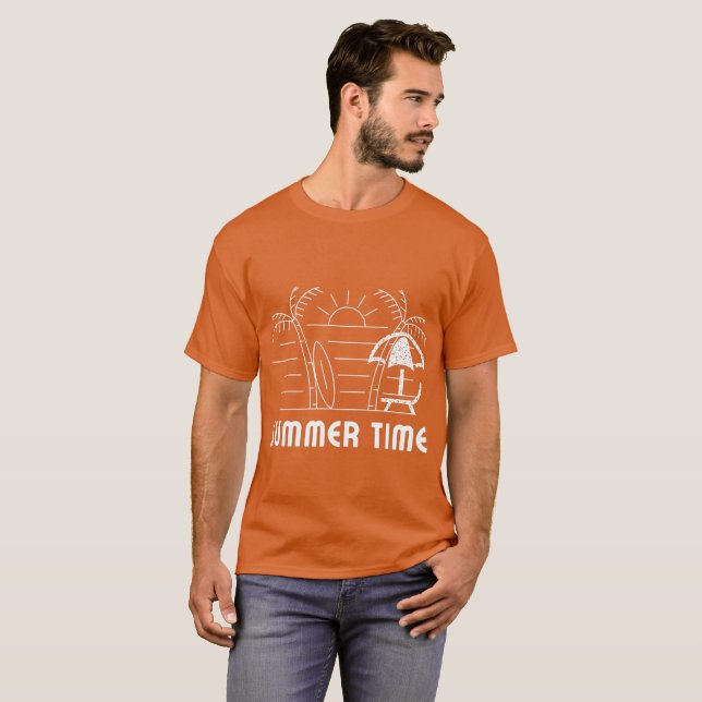 Sommartid, orange manar t shirt (Hel framsida)