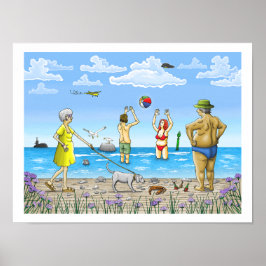 Sommartid på stranden poster