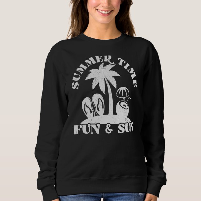 Sommartid, Roligt och Sol-bocksdiagram T Shirt (Framsida)