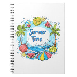 Sommartid - Sommartid - Beach Illustration Anteckningsbok