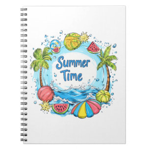 Sommartid - Sommartid - Beach Illustration Anteckningsbok