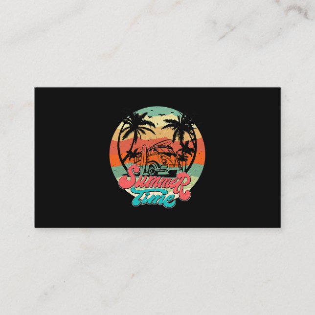 Sommartid - Surfa för den funktionella paketfamilj Visitkort (Framsida)