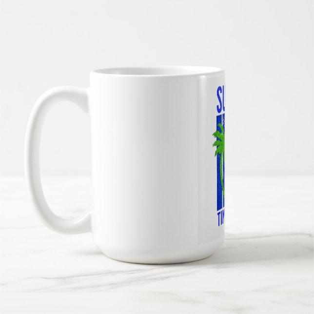 Sommartid till Strand – Retro Surf Vibes Grafik Kaffemugg (Vänster)