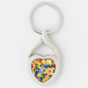 Sommartid Twisted Heart Silverfärgad Nyckelring