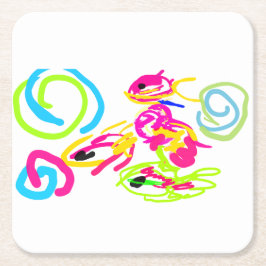 Sommartid Underlägg Papper Kvadrat