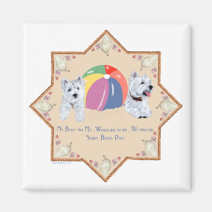 Sommartid Westies Sandy Magnet