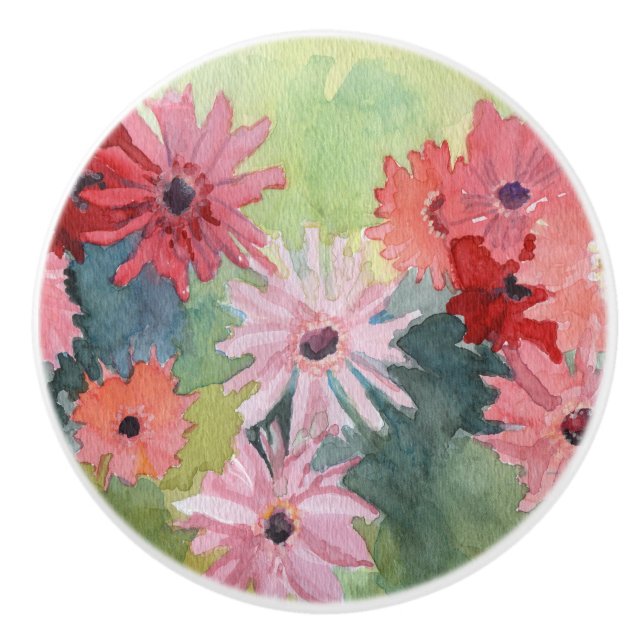 Sommartidrosor och grön keramisk knopp (Framsidan)