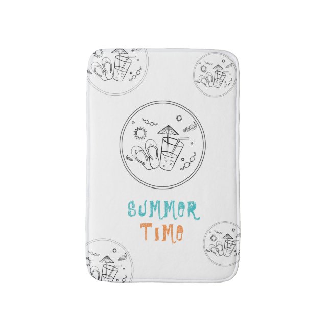 Sommartidshymber av Sol & Vacation, skisskonst Badrumsmatta (Framsidan (Vertikal))