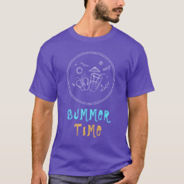 Sommartidshymber av Sol & Vacation, skisskonst T Shirt