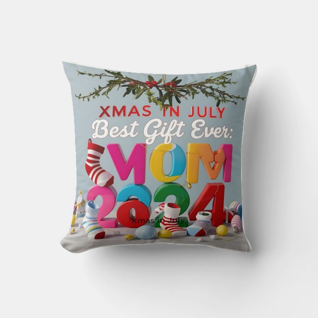 Sommartomten Pillow: Julafton i Dubblan i juli Kudde (Framsida)