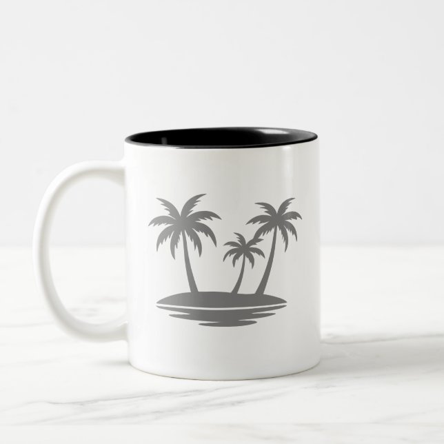Sommarträd Minimalistisk semester Två-Tonad Mugg (Vänster)