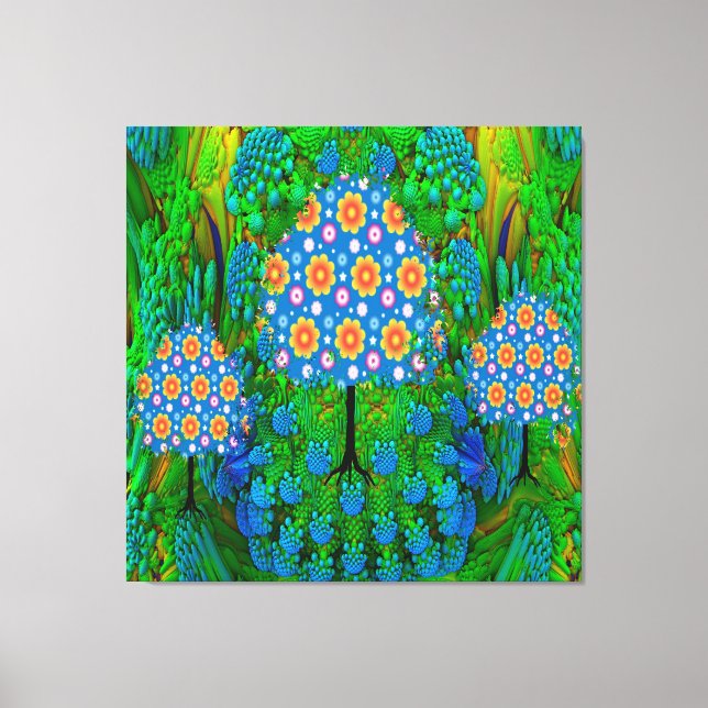 Sommarträdgård  canvastryck (Framsida)