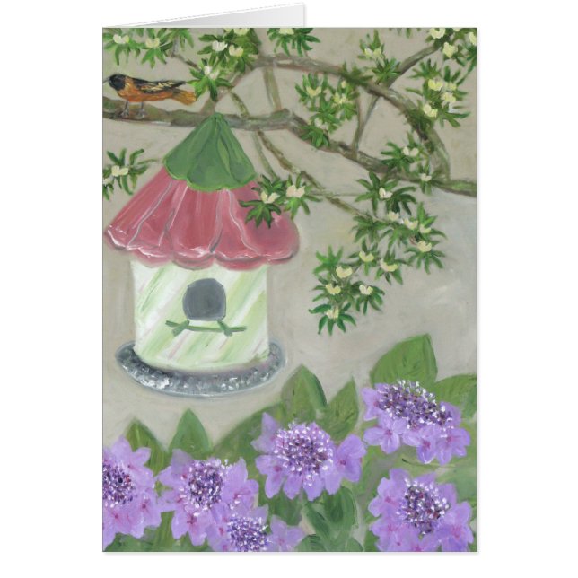 Sommarträdgård Hälsningskort (Framsidan)