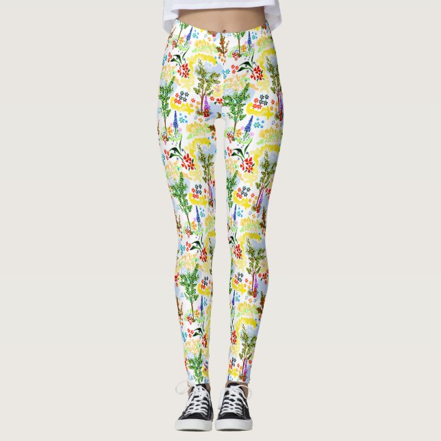 sommarträdgård leggings (Framsida)