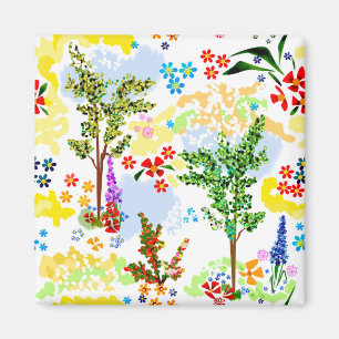 sommarträdgård magnet