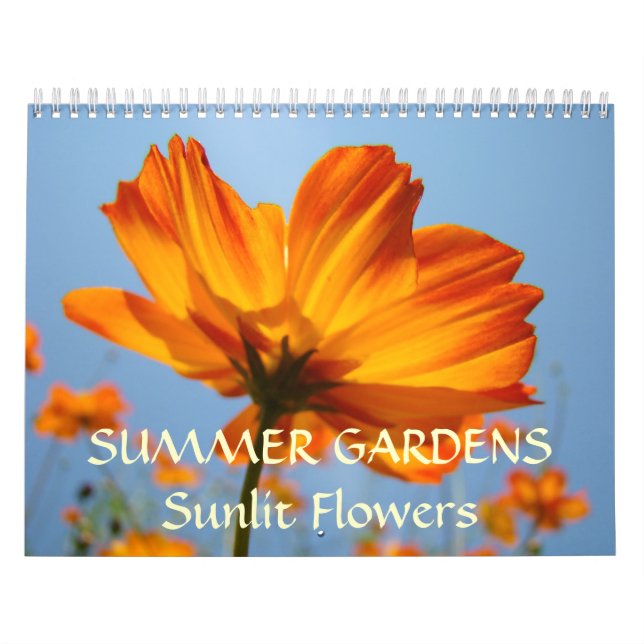 SOMMARTRÄDGÅRDAR Kalender Soliga Blommor Gåvor (Omslag)