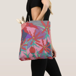 Sommarträdgårdar på natten tygkasse