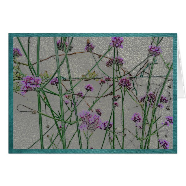 Sommarträdgården blommar #1 hälsningskort (Framsidan Horizontal)