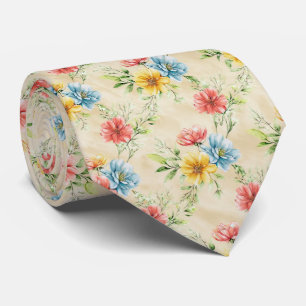 Sommarträdgårdsblommigt mönster slips