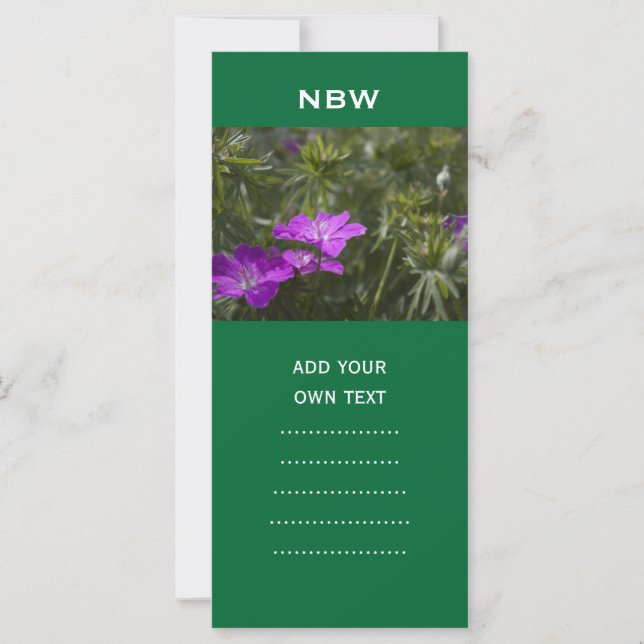 sommarträdgårdsblommor, lila (Framsida)