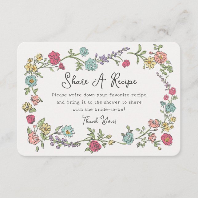 Sommarträdgårdsfest Blommig Dela ett recept Infoga Tilläggskort (Framsida)