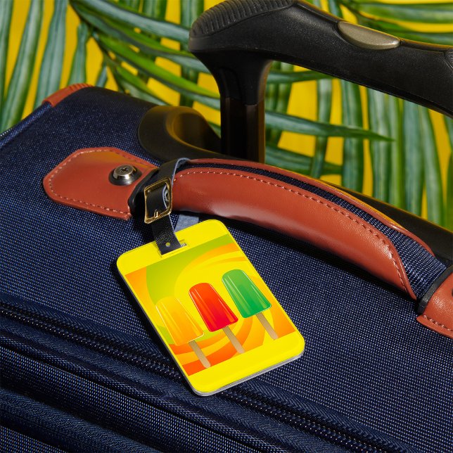 Sommartrio med ljusa ispoppar bagagebricka (Skapare uppladdad)