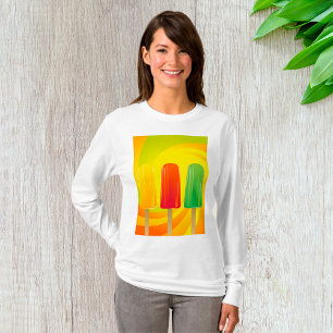 Sommartrio med ljusa ispoppar t shirt