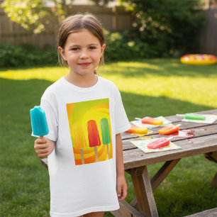 Sommartrio med ljusa ispoppar t shirt