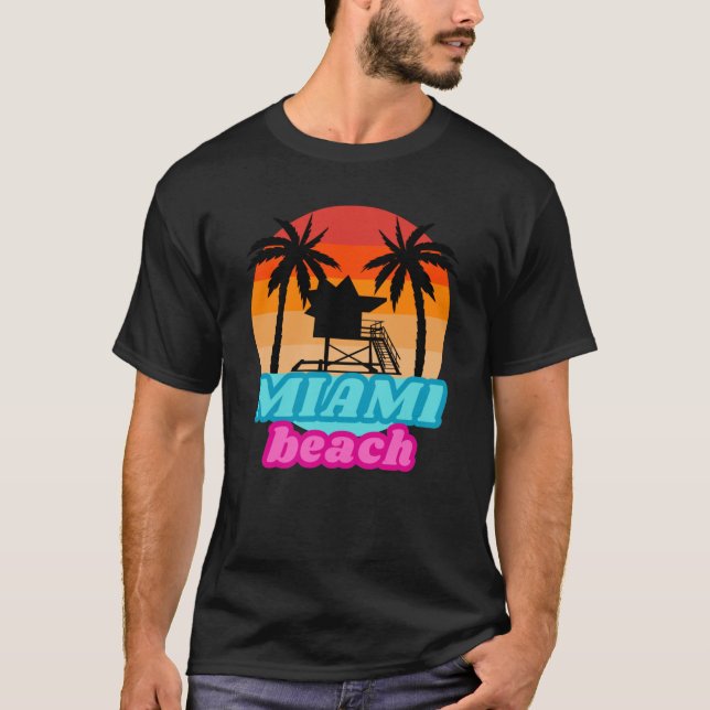 Sommartröja - Miami-stranden - Torn T Shirt (Framsida)