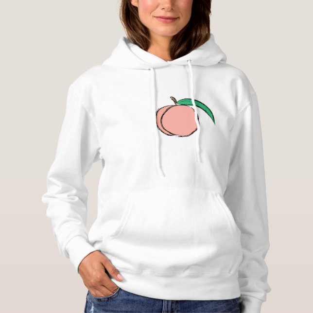 Sommartröja: Peach Icon Sweatshirt, Hoodie T Shirt (Framsida)
