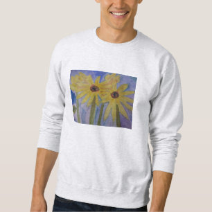 Sommartröja Solblommor Svettskjorta Lång Ärmad Tröja