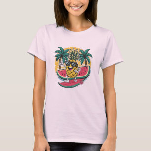 Sommartröja, t-shirt för roligt, coola lycklig sak