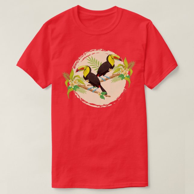 Sommartropisk Bird Toucan T Shirt (Design framsida)