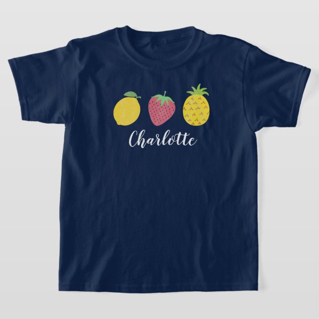 Sommartropisk frukt trio T-Shirt (Laydown)