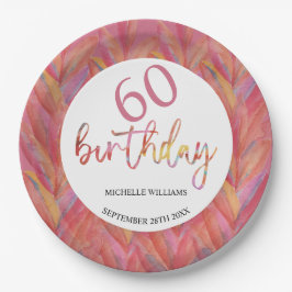 Sommartropisk Rosa Blommigt Feathers Watercolor