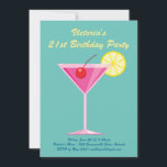 Sommarturkos inbjudan till 21:a födelsedagspartiet<br><div class="desc">Denna färgstarka, födelsedagsfest inbjudan accentueras med en roligt rosa cocktail på en ljusblå grönt, skapar perfekt för sommaren, tropisk, luau eller poolside 21:a födelsedagen Party. Det är enkelt att anpassa med dina egna uppgifter och din ålder. Om du behöver hjälp eller ytterligare samordnande frågor kan du kontakta oss på prettyfancyinvites@gmail.com...</div>