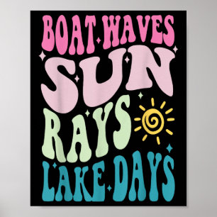 Sommaruppehåll Båt Våg Solstrålar Inget Slags Som Poster
