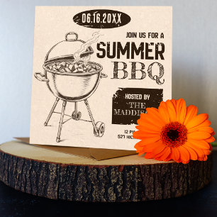 Sommarutgång BBQ Inbjudningar