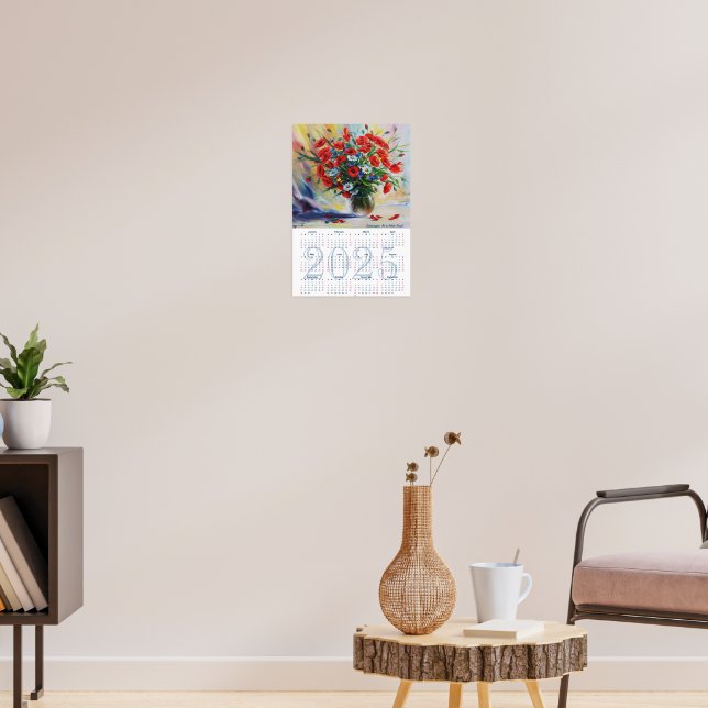 Sommarvallmo. Fin konst-kalender 2025 Poster (Vardagsrum 3)