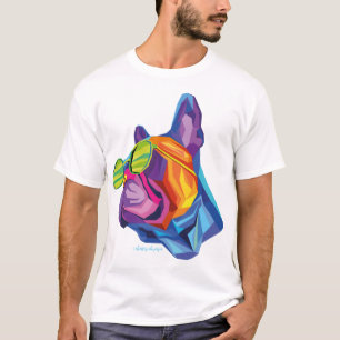 Sommarvalp av fransk bulldogg i färg t shirt