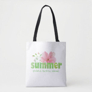 Sommarvänlig, färgad Rosa, färgen Flower Watercolo Tygkasse