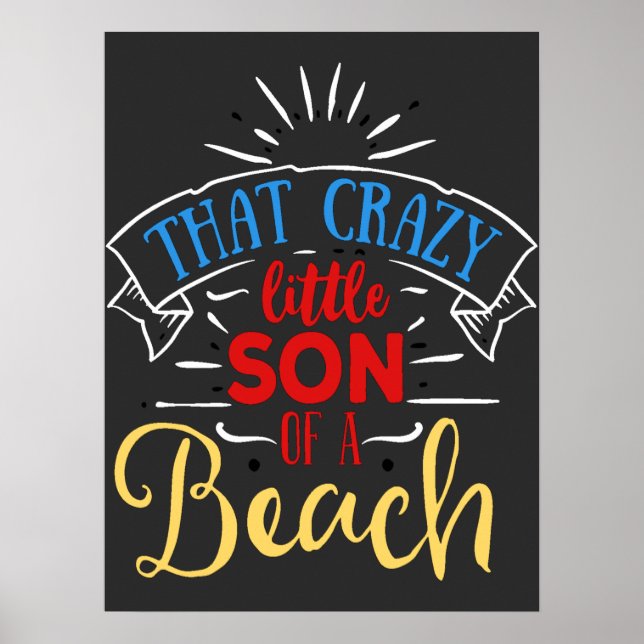 Sommarvänliga surfing poster (Framsidan)