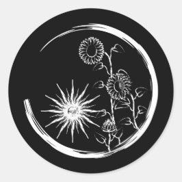 SommarVapensköld Runt Klistermärke