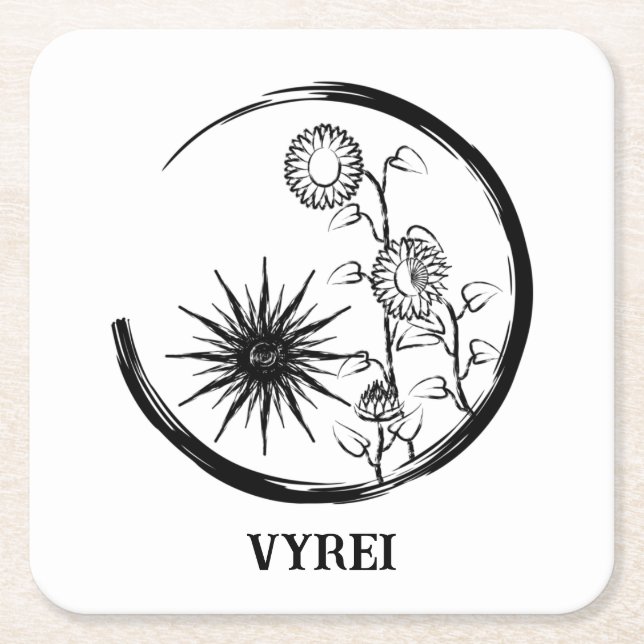 SommarVapensköld Underlägg Papper Kvadrat (Framsidan)