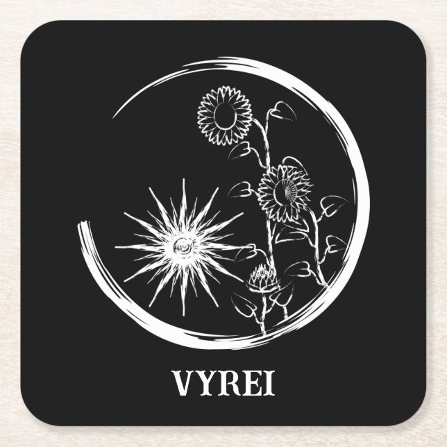 SommarVapensköld Underlägg Papper Kvadrat (Framsidan)