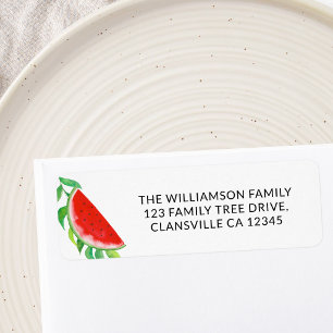 Sommarvattenmelon Familjeåterträff Returadress Etikett